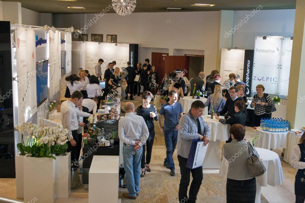 RAWA MAZOWIECKA, POLAND - MARCH 07, 2015: Participants visit International Congress European Educational Program organized by Polpharma pharmaceutical company, leader of Polish market, in Hotel Ossa.