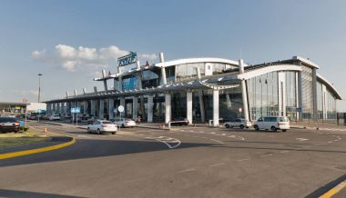 Kyiv International Airport Zhuliany, Ukraine. clipart