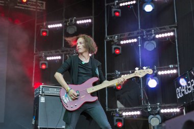 Sinoptik rock grubu Atlas hafta sonu gerçekleştirir. Kiev, Ukrayna.