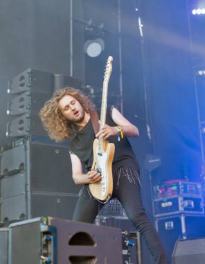 Sinoptik rock grubu Atlas hafta sonu gerçekleştirir. Kiev, Ukrayna.