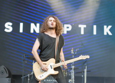 Sinoptik rock grubu Atlas hafta sonu gerçekleştirir. Kiev, Ukrayna.