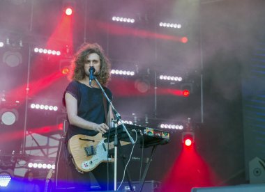 Sinoptik rock grubu Atlas hafta sonu gerçekleştirir. Kiev, Ukrayna.