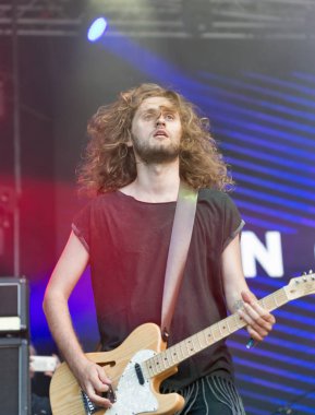 Sinoptik rock grubu Atlas hafta sonu gerçekleştirir. Kiev, Ukrayna.