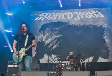 Rock grubu Atlas hafta sonu gerçekleştirir İsa uçmuş. Kiev, Ukrayna.