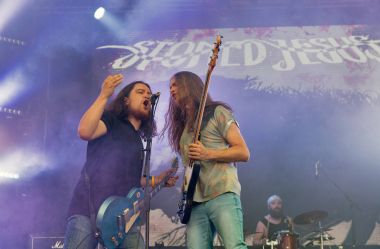 Rock grubu Atlas hafta sonu gerçekleştirir İsa uçmuş. Kiev, Ukrayna.