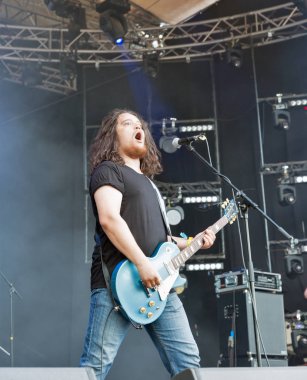 Rock grubu Atlas hafta sonu gerçekleştirir İsa uçmuş. Kiev, Ukrayna.