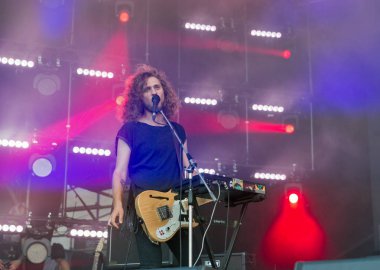 Sinoptik rock grubu Atlas hafta sonu gerçekleştirir. Kiev, Ukrayna.