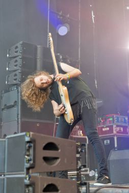 Sinoptik rock grubu Atlas hafta sonu gerçekleştirir. Kiev, Ukrayna.