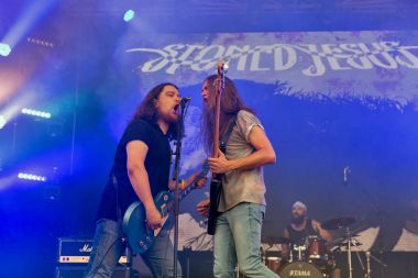 Rock grubu Atlas hafta sonu gerçekleştirir İsa uçmuş. Kiev, Ukrayna.