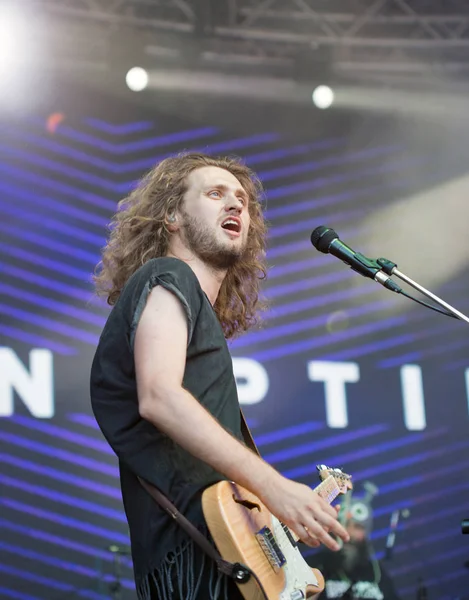 Sinoptik rock grubu Atlas hafta sonu gerçekleştirir. Kiev, Ukrayna.