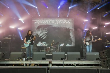 Rock grubu Atlas hafta sonu gerçekleştirir İsa uçmuş. Kiev, Ukrayna.