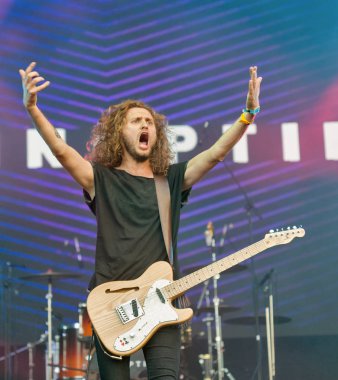 Sinoptik rock grubu Atlas hafta sonu gerçekleştirir. Kiev, Ukrayna.