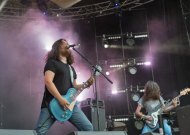 Rock grubu Atlas hafta sonu gerçekleştirir İsa uçmuş. Kiev, Ukrayna.