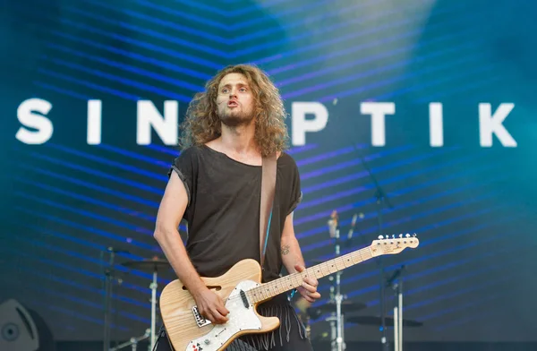 Sinoptik rock grubu Atlas hafta sonu gerçekleştirir. Kiev, Ukrayna.