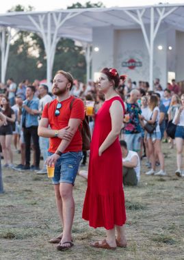 Hayranları Atlas hafta sonu Müzik Festivali Kiev, Ukrayna.