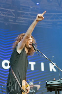 Sinoptik rock grubu Atlas hafta sonu gerçekleştirir. Kiev, Ukrayna.