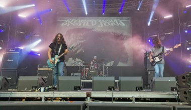 Rock grubu Atlas hafta sonu gerçekleştirir İsa uçmuş. Kiev, Ukrayna.