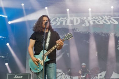 Rock grubu Atlas hafta sonu gerçekleştirir İsa uçmuş. Kiev, Ukrayna.