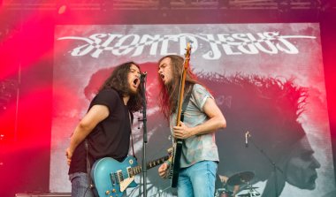 Rock grubu Atlas hafta sonu gerçekleştirir İsa uçmuş. Kiev, Ukrayna.