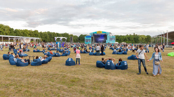 O.Torvald rock band performs at Atlas Weekend. Kiev, Ukraine.
