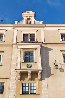 Evin cephe içinde Wawel casrtle, Polonya.