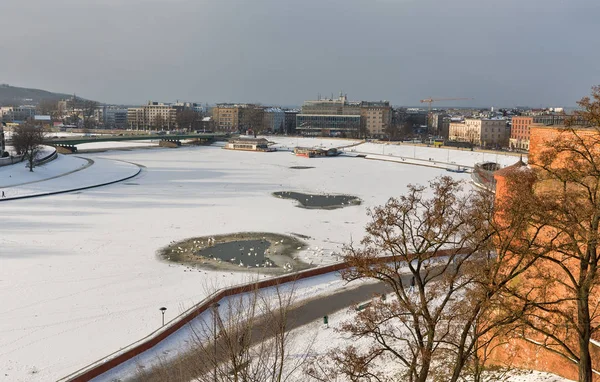 Krakow kış cityscape, Polonya. — Stok fotoğraf
