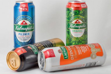 Beyaz Kalnapilis ve Lacplesis Litvanya dili premium bira.