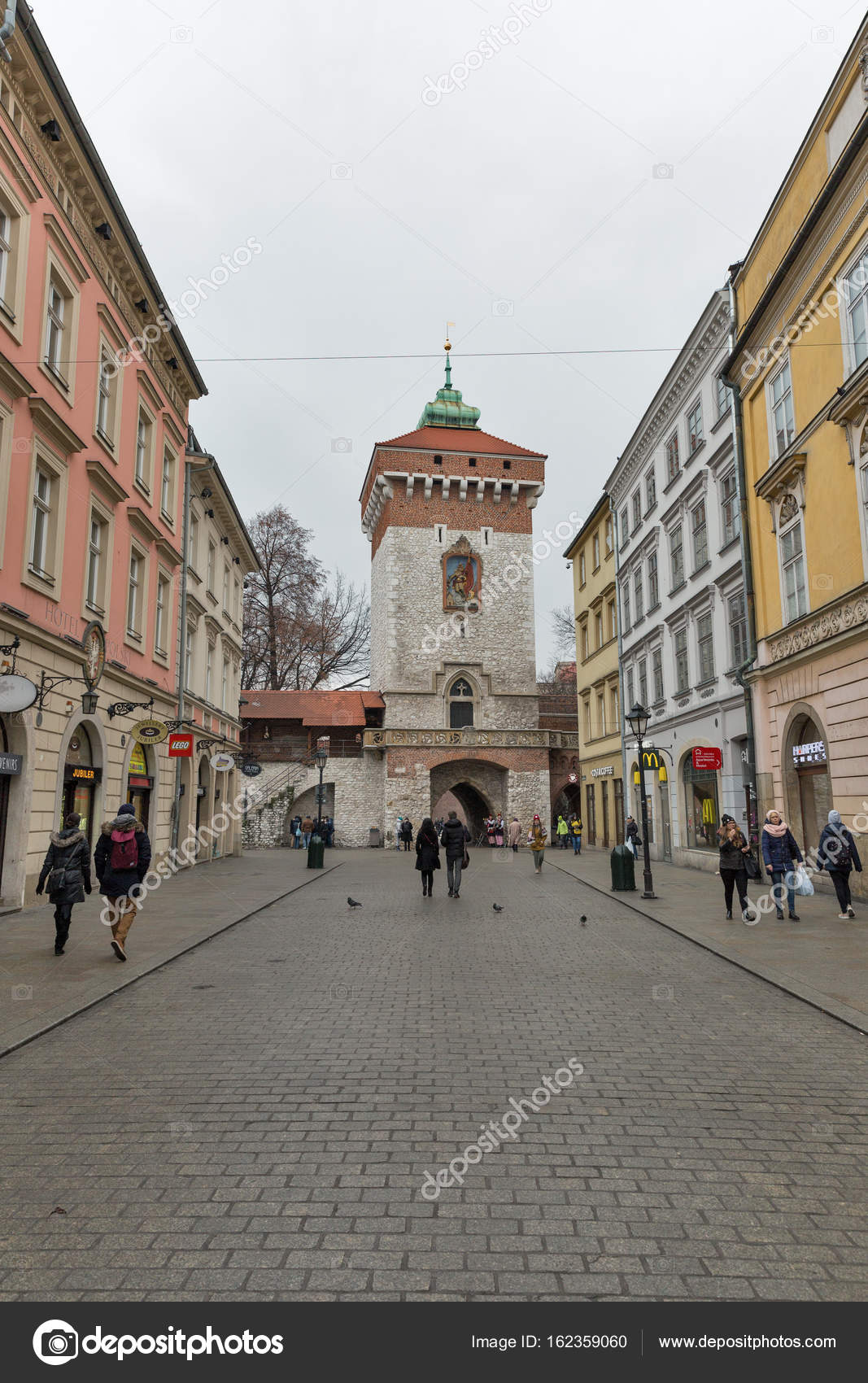 Saint Bramy Floriańskiej W Kraków Polska Zdjęcie Stockowe