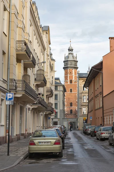 Kazimierz Yahudi bölgesinde Skaleczna Sokağı. Krakow, Polonya. — Stok fotoğraf