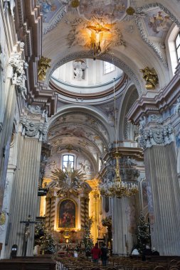 Kilise St Anne iç Krakow, Polonya.