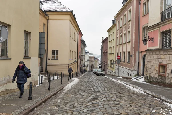 Bednarska Straße in der Warschauer Altstadt, Polen. — Stockfoto