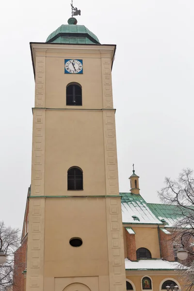 冬天教会的圣沃伊切赫在波兰热舒夫 — 图库照片