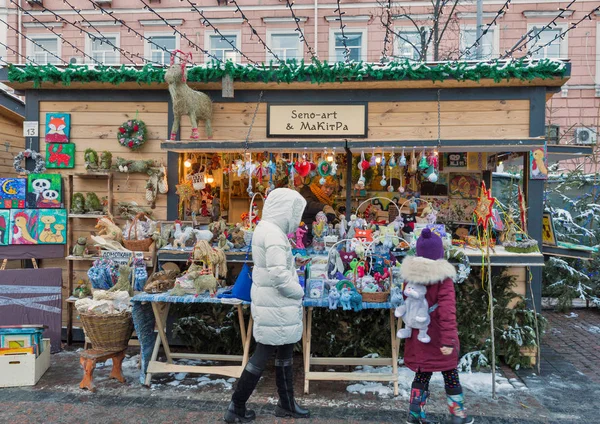 Christmas fair in Kiev, Ukraine. — Stock Photo, Image