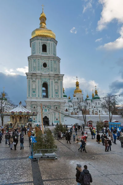 Kiev, Ukrayna St. Sophia Katedrali. Noel zamanı.