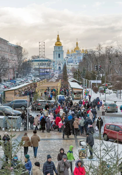 Feria de Navidad en Kiev, Ucrania . — Foto de Stock