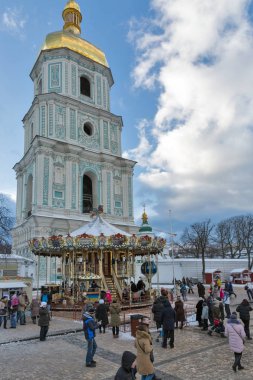 Kiev, Ukrayna St. Sophia Katedrali. Noel zamanı.