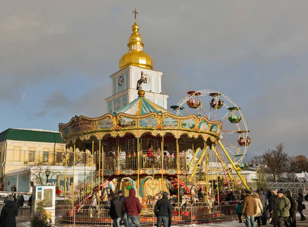 Feria de Navidad en Kiev, Ucrania . — Foto de Stock