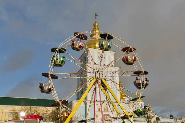 Weihnachtsmarkt in Kiev, Ukraine. — Stockfoto