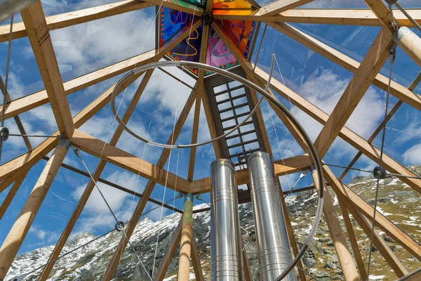 Swarowski observation tower interior at the Grossglockner in Austria. — Stock Photo, Image