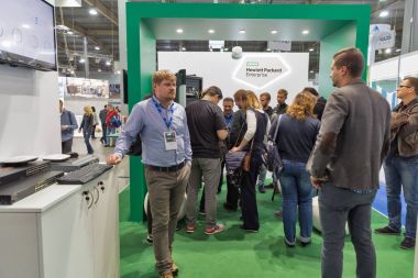 Hewlett-Packard kurumsal standında Cee 2017 Kiev, Ukrayna
