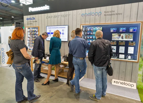 Panasonic booth during CEE 2017 in Kiev, Ukraine — Stock Photo, Image