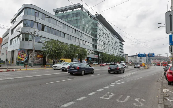 Bratislava centro da cidade, capital da Eslováquia . — Fotografia de Stock