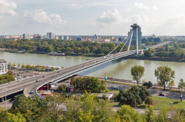 UFO köprü Bratislava, Slovakya.