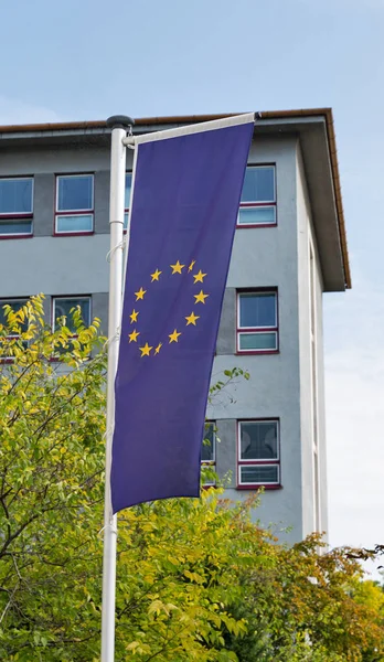 Прапор Європи у вигляді банера відкритий — стокове фото