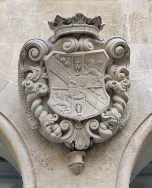 Antik taş arması Bratislava, Slovakya.