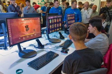 Samsung standında sırasında Cee 2017 Kiev, Ukrayna