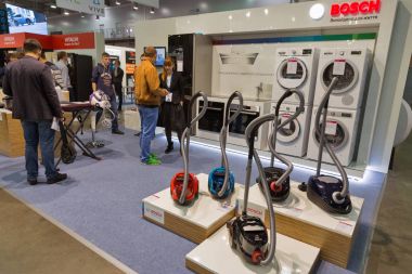Bosch booth sırasında Cee 2017 Kiev, Ukrayna