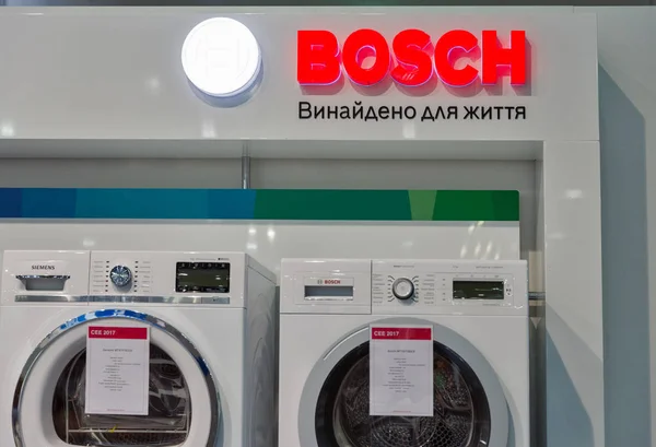 Bosch standján során Cee 2017, Kiev, Ukrajna — Stock Fotó