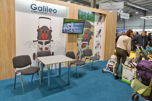 Galileo booth during CEE 2017 in Kiev, Ukraine — Stock Photo, Image