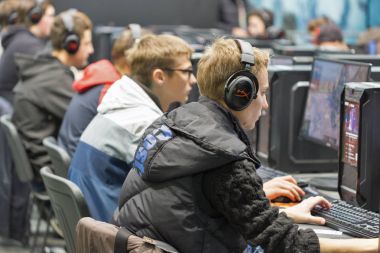 Wargaming booth sırasında Cee 2017 Kiev, Ukrayna
